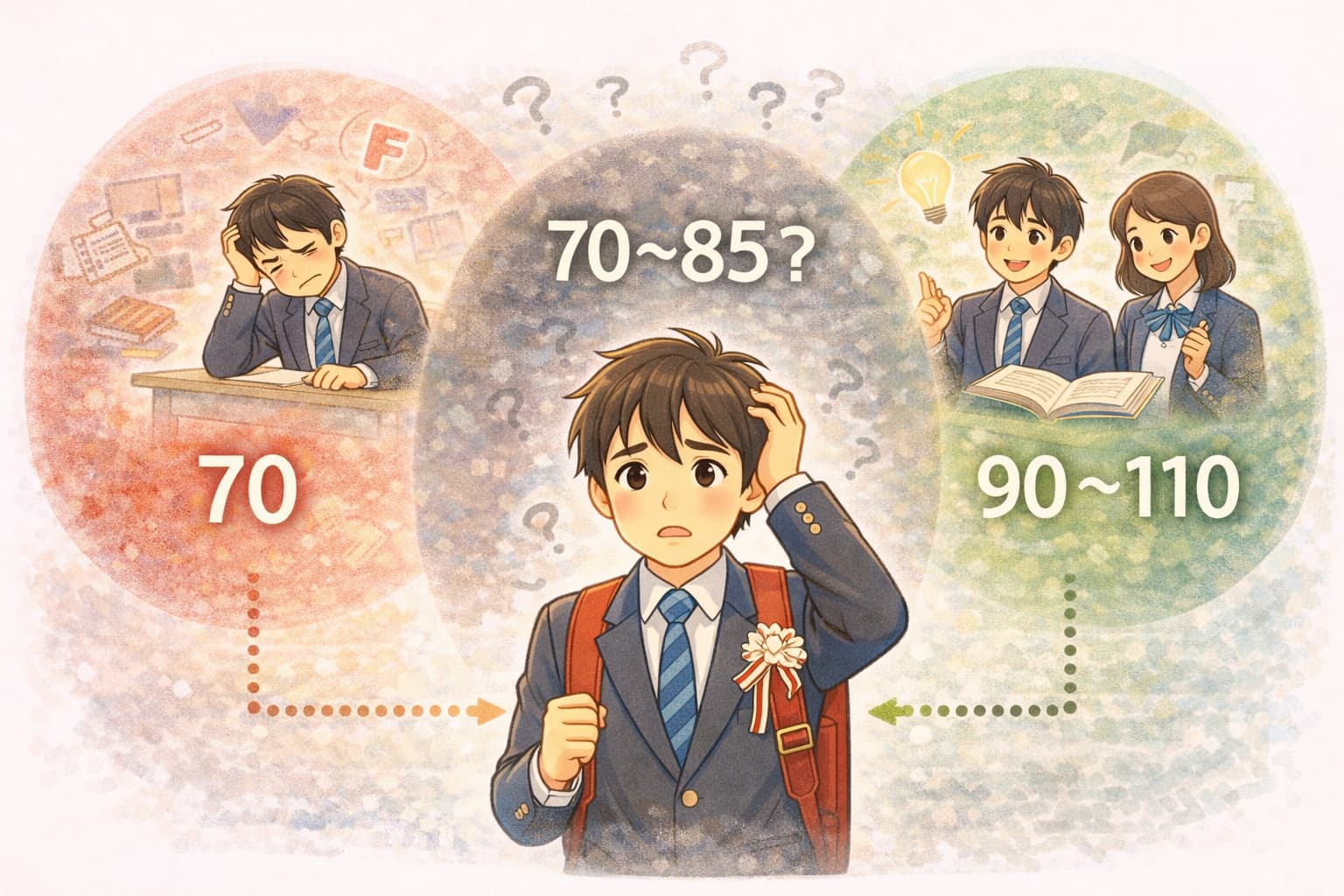 高校生におけるIQのグレーゾーン、いわゆる境界知能は、一般的にIQ70から85の範囲を指します。