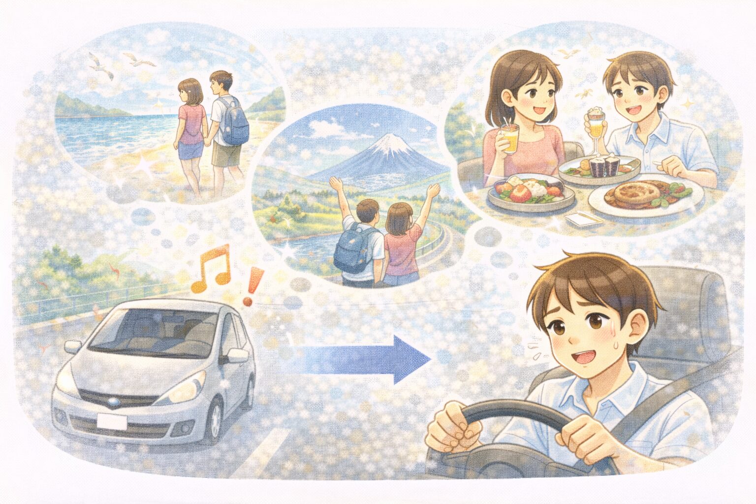 自分が行きたい所へ、行きたい時に、お天気を気にすることなく出かけられます。いろんな景色をみたり、出かけた先でいろんな経験をしたり、おいしいものを食べたりすることは、人生に彩りを与えてくれます。