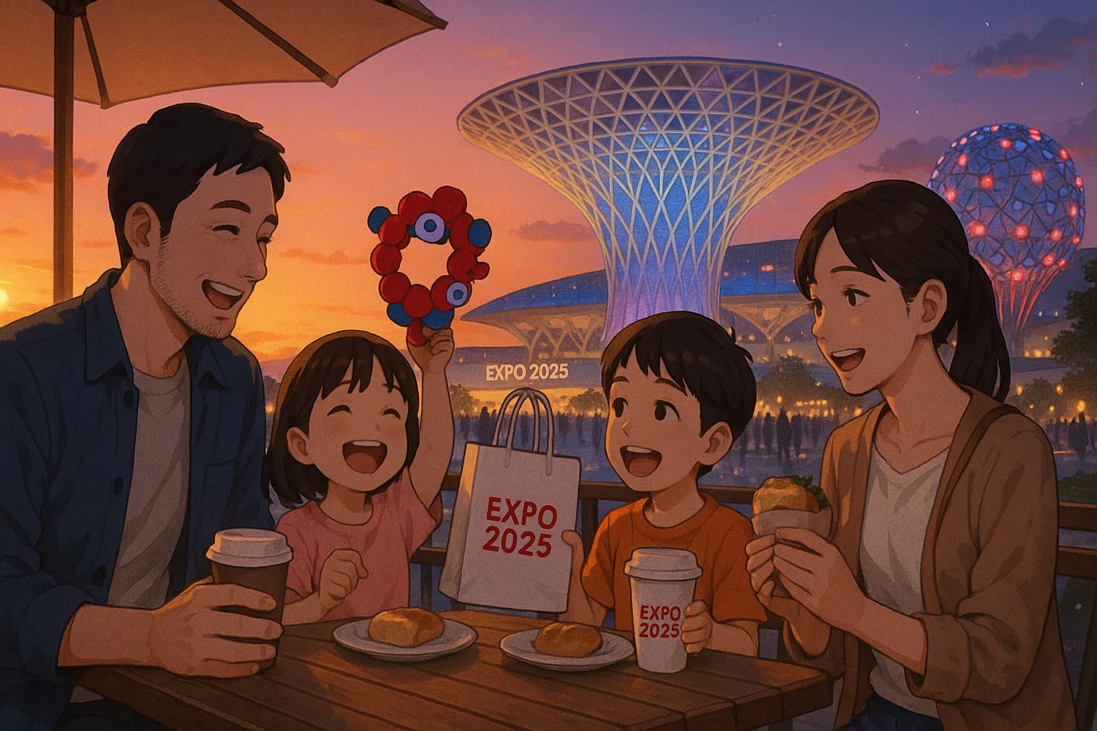 夕方に家族でお食事