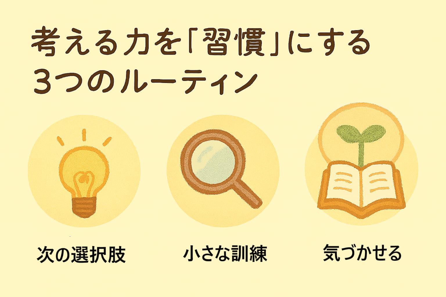考えれる力を「習慣」にする３つの力