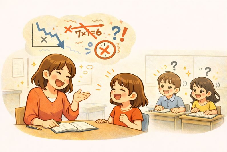 失敗や間違いを大げさに話す私