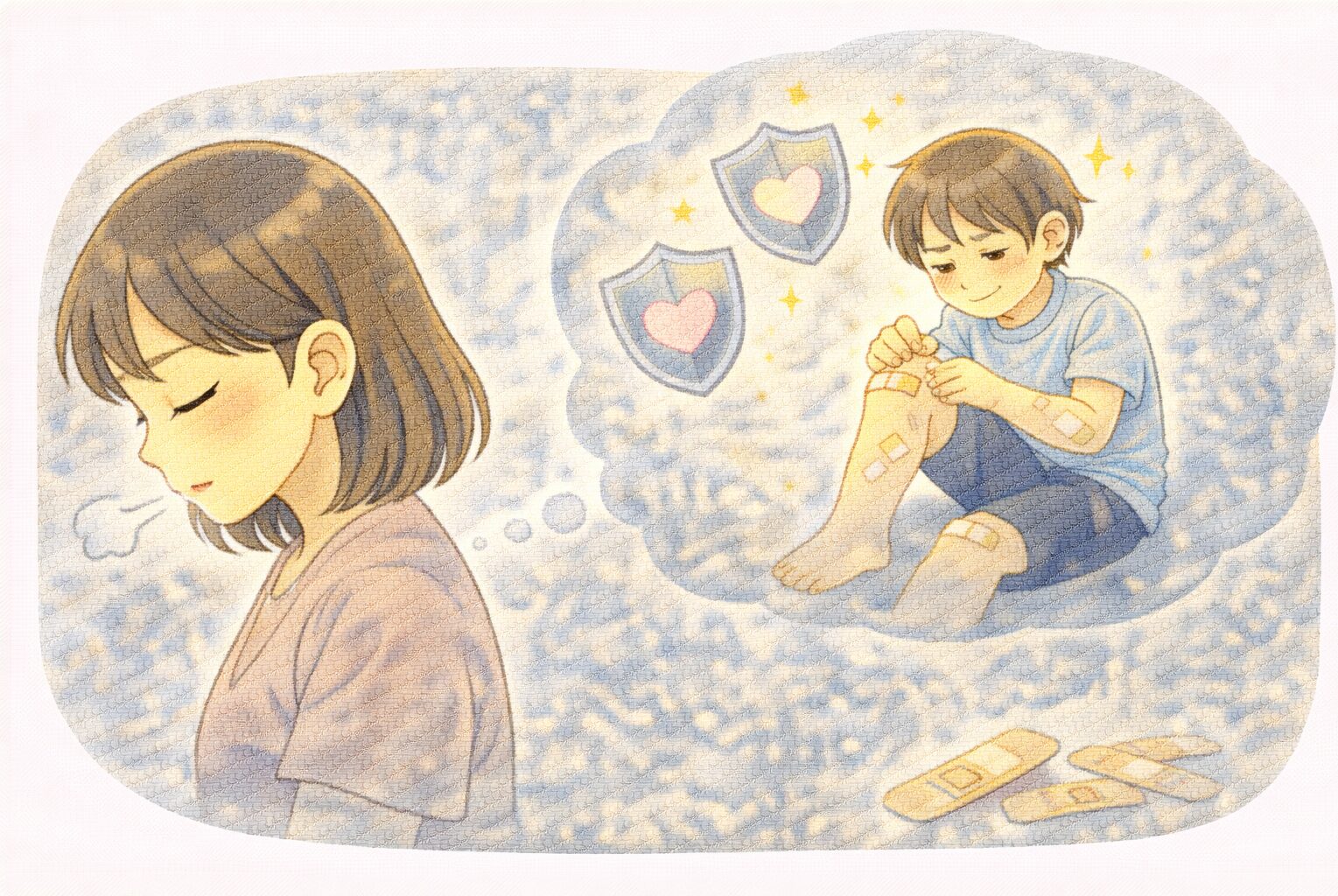 「この子は今自分を守ろうとしている。気持ちの平穏を保とうとしている。」と心の中でつぶやく