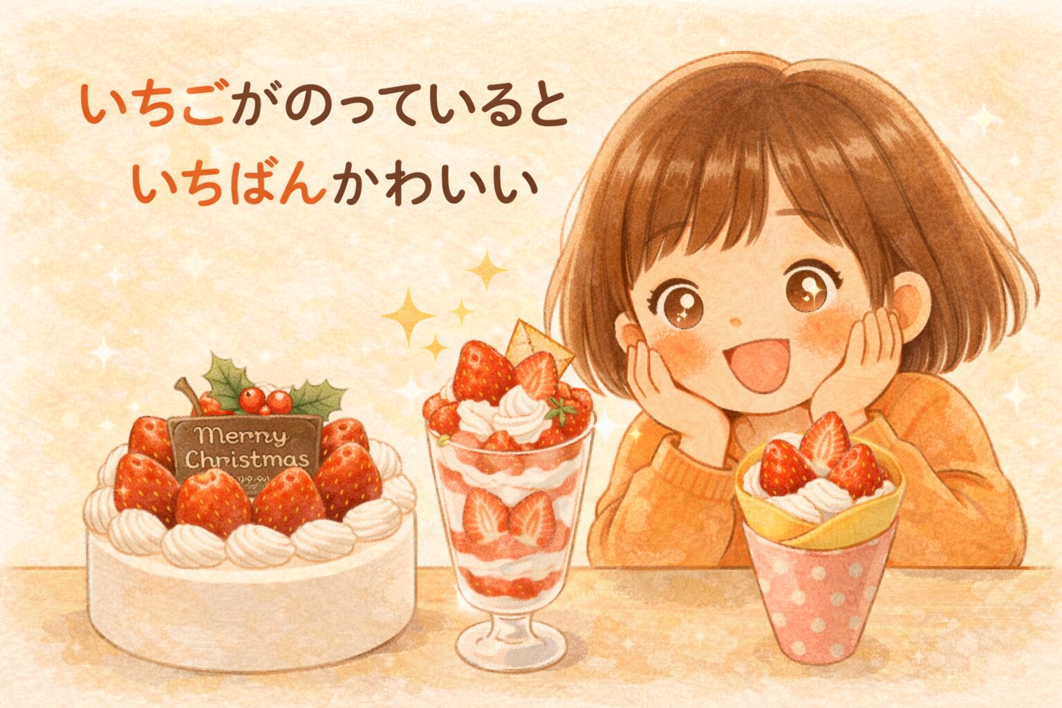 いちごは食べるだけでなく、見た目のかわいさでも大人気です。