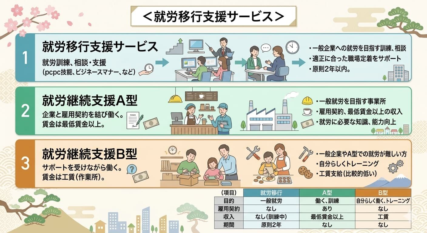 ＜就労移行支援サービス＞